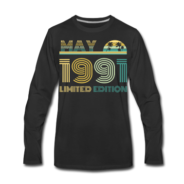 Geburtstag Geschenk Mann Langarmshirt - 30. Geburtstag Männer Mai 1991