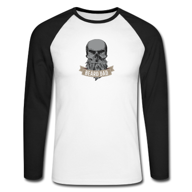 Geburtstag Geschenk Mann Langarmshirt - Bart Totenkopf Barber Geschenk Geburtstag Mann