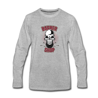 Geburtstag Geschenk Mann Langarmshirt - Bart Totenkopf Barber Geschenk Geburtstag Mann