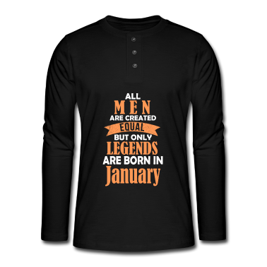 Geburtstag Geschenk Mann Langarmshirt - Männer Geburtstagsspruch, Januar Mann geburtstag
