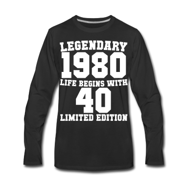 Geburtstag Geschenk Mann Langarmshirt - 40. Geburtstag Männer Legendär 1980