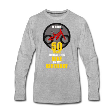 Geburtstag Geschenk Mann Langarmshirt - 50. Geburtstag Männer Frauen Fahrrad