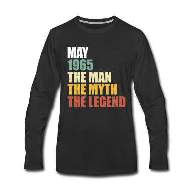 Geburtstag Geschenk Mann Langarmshirt - Geburtstag Mai 1965 - 55. Geburtstag Mann Vintage