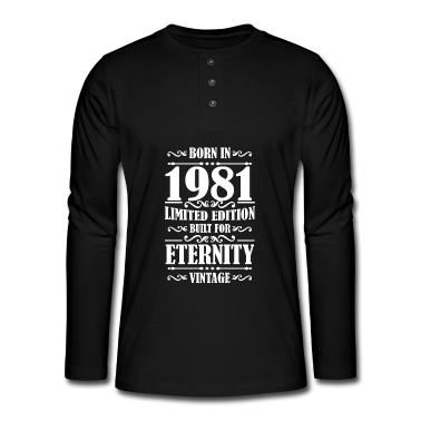 Geburtstag Geschenk Mann Langarmshirt - 40.Geburtstag Mann Retro 1981 Geschenk