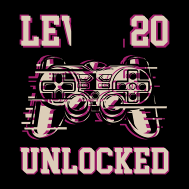 Motiv 20.Geburtstag Mann - Level 20 Unlocked