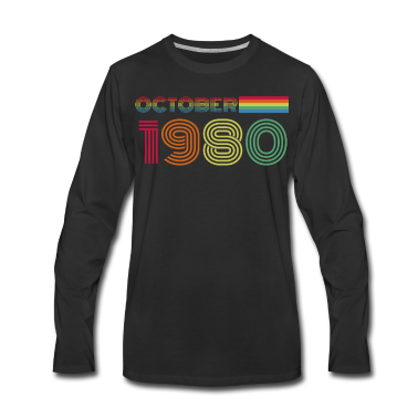 Geburtstag Geschenk Mann Langarmshirt - 40. Geburtstag Männer Legendär Oktober 1980