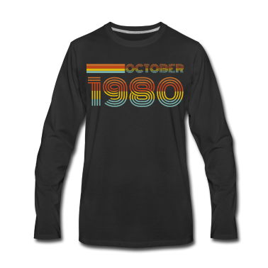 Geburtstag Geschenk Mann Langarmshirt - 40. Geburtstag Männer Legendär Oktober 1980