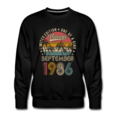 Geburtstag Geschenk Mann Pullover - Jahrgang September 1986 Vintage Geburtstag Retro