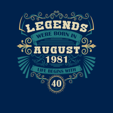 Motiv August 1981 40. Geburtstag Männer Frauen