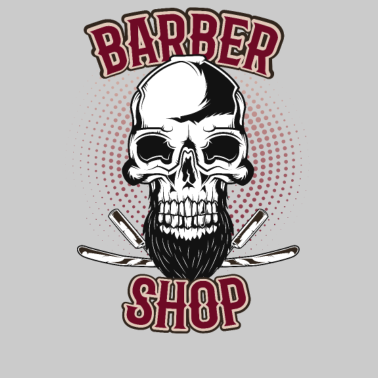 Motiv Bart Totenkopf Barber Geschenk Geburtstag Mann