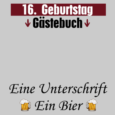 Motiv 16 Geburtstag Mann Gästebuch