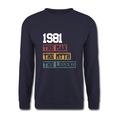 Geburtstag Geschenk Mann Pullover - Jahrgang 1981 Geburtstag Mann Mythos Legende