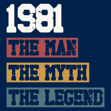 Motiv Jahrgang 1981 Geburtstag Mann Mythos Legende