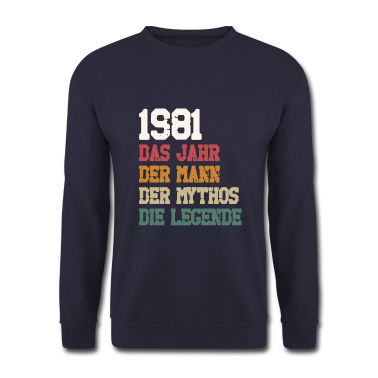 Geburtstag Geschenk Mann Pullover - Jahrgang 1981 Geburtstag Mann Mythos Legende
