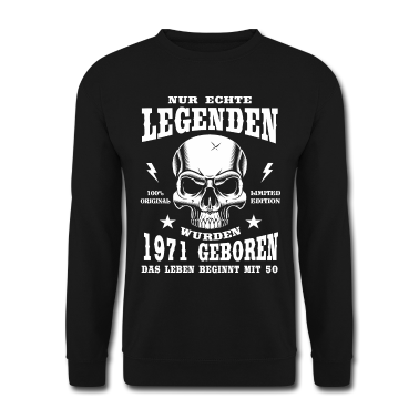 Geburtstag Geschenk Mann Pullover - 50. Geburtstag Mann Skull Echte Legenden 1971