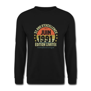 Geburtstag Geschenk Mann Pullover - 31 Jahre Geburtstag Mann Frau im Juni 1991