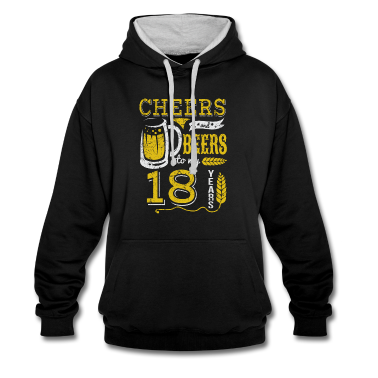 Geburtstag Geschenk Mann Hoodie - 18 Geburtstag / Jahre: Cheers and Beers Geschenk