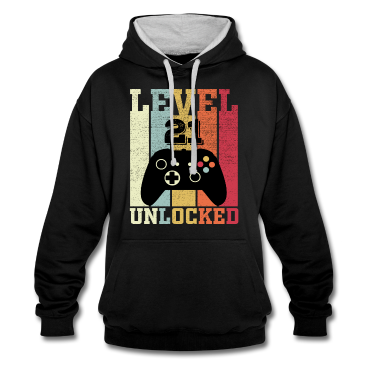 Geburtstag Geschenk Mann Hoodie - Herren 21. Geburtstag Mann 21 Jahre Level 21 Männe