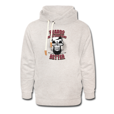 Geburtstag Geschenk Mann Hoodie - Bart Totenkopf Barber Geschenk Geburtstag Mann