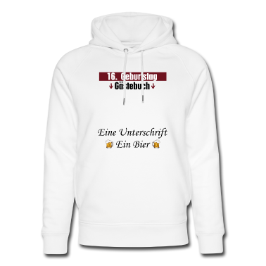 Geburtstag Geschenk Mann Hoodie - 16 Geburtstag Mann Gästebuch