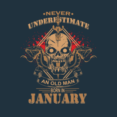 Motiv Januar Geburtstag Männer Biker Rocker Motorrad