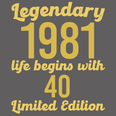 Motiv 40. Geburtstag Männer Legendär 1981