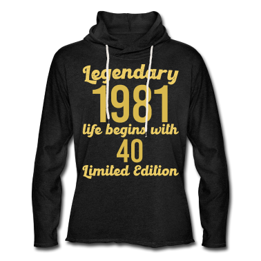 Geburtstag Geschenk Mann Hoodie - 40. Geburtstag Männer Legendär 1981
