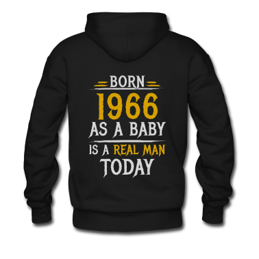 Geburtstag Geschenk Mann Hoodie - Männer Design 1966 Geboren Geburtstag Mann Spruch