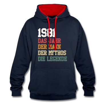Geburtstag Geschenk Mann Hoodie - Jahrgang 1981 Geburtstag Mann Mythos Legende