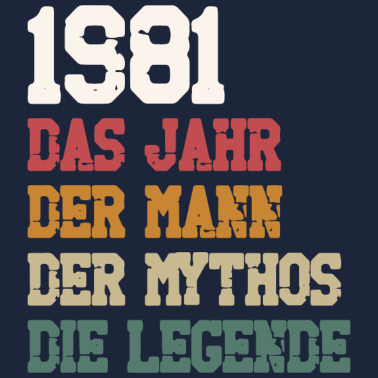 Motiv Jahrgang 1981 Geburtstag Mann Mythos Legende