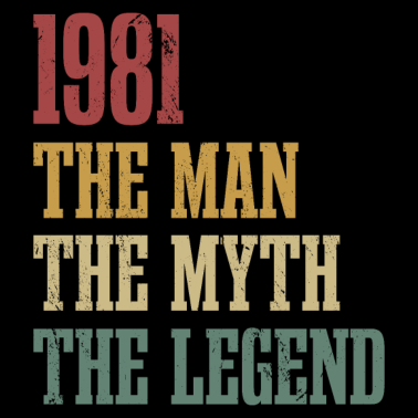 Motiv Jahrgang 1981 Geburtstag Mann Mythos Legende