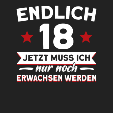 Motiv 18. Geburtstag Mann 18 Jahre Geburtstagfeier