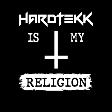 Motiv Hardtekk Is My Religion With Jesus Christ Sign