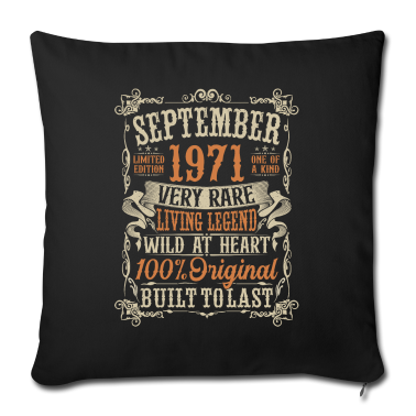 Geburtstag Geschenk Mann Kissenbezug - Jahrgang September 1971 geboren Geburtstag Spruch