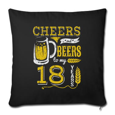 Geburtstag Geschenk Mann Kissenbezug - 18 Geburtstag / Jahre: Cheers and Beers Geschenk