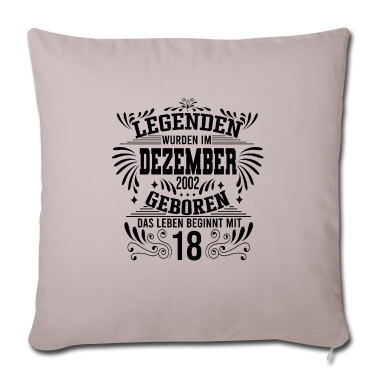 Geburtstag Geschenk Mann Kissenbezug - Dezember 2002 18 Geburtstag Männer Frauen
