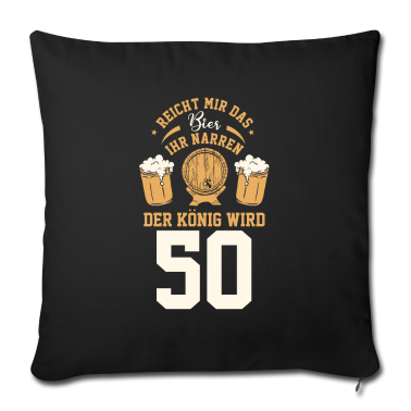 Geburtstag Geschenk Mann Kissenbezug - 50 Jahre Geburtstag Mann Männer Bier Geschenk
