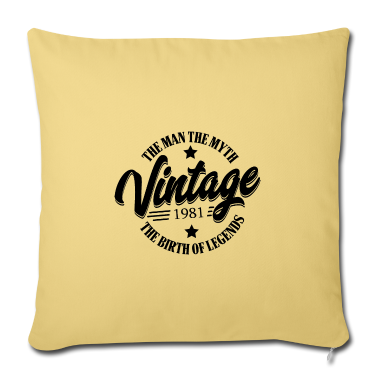 Geburtstag Geschenk Mann Kissenbezug - Mann Mythos Legende Jahrgang 1981 Geburtstag