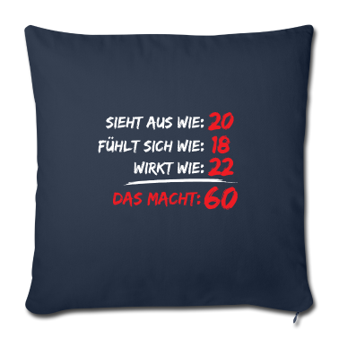 Geburtstag Geschenk Mann Kissenbezug - 60. Geburtstag Männer Frauen Geschenk