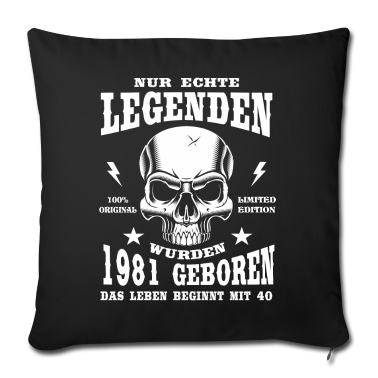 Geburtstag Geschenk Mann Kissenbezug - 40. Geburtstag Mann Skull Echte Legenden 1981