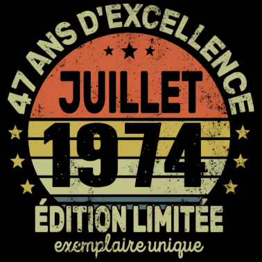 Motiv 47 Jahre Geburtstag Mann Frau im Juli 1974