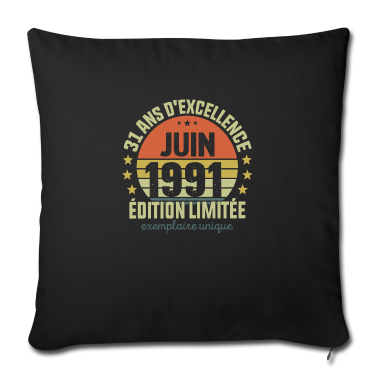 Geburtstag Geschenk Mann Kissenbezug - 31 Jahre Geburtstag Mann Frau im Juni 1991