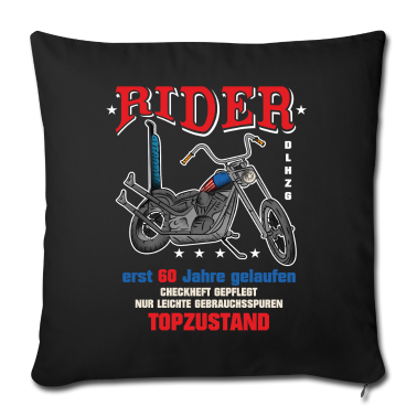 Geburtstag Geschenk Mann Kissenbezug - 60. Geburtstag Mann Biker Geschenk witzig Motorrad