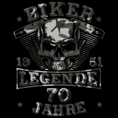 Motiv 70. Geburtstag Mann Camouflage Tarnmuster Skull