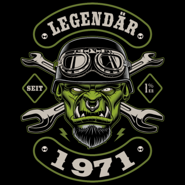 Motiv 50. Geburtstag Mann Geschenk Biker Legendär 1971