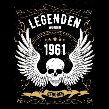 Motiv 60 Geburtstag Mann Geschenk Skull Wings Legenden