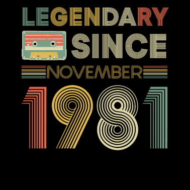 Motiv 40. Geburtstag Männer Legendary since November 198