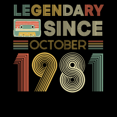 Motiv 40. Geburtstag Männer Legendary since Oktober 1981