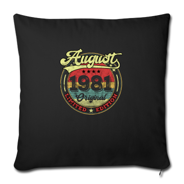 Geburtstag Geschenk Mann Kissenbezug - August 1981 Vintage Geburtstag Mann Frau
