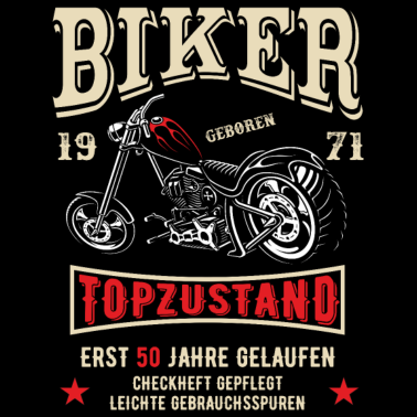 Motiv 50. Geburtstag Mann Biker Geschenk witzig Motorrad